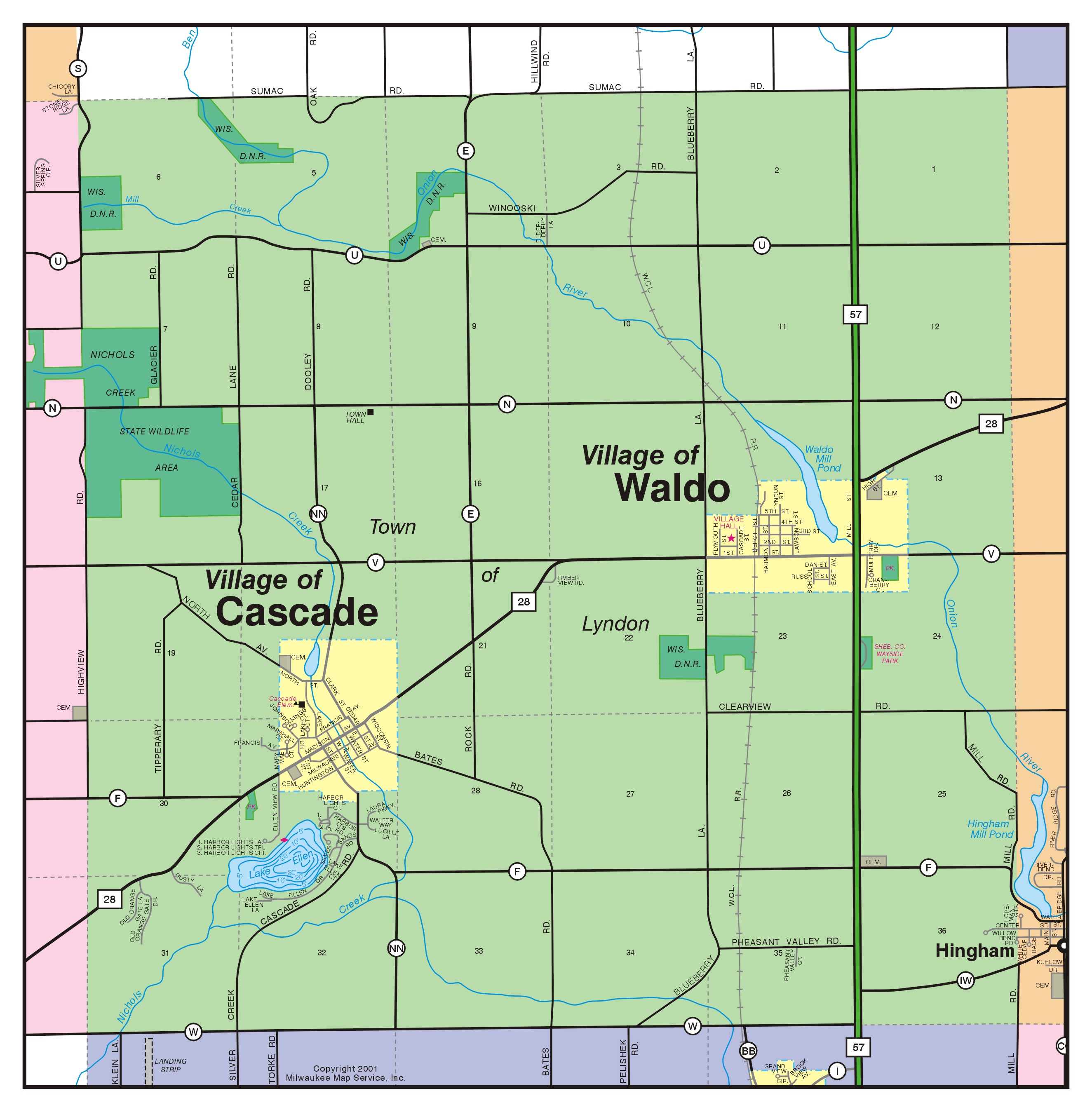 Town of Lyndon map